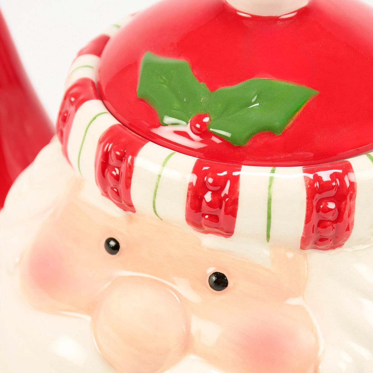 Jolly Santa Ceramic Christmas Teapot with Santa Hat Lid