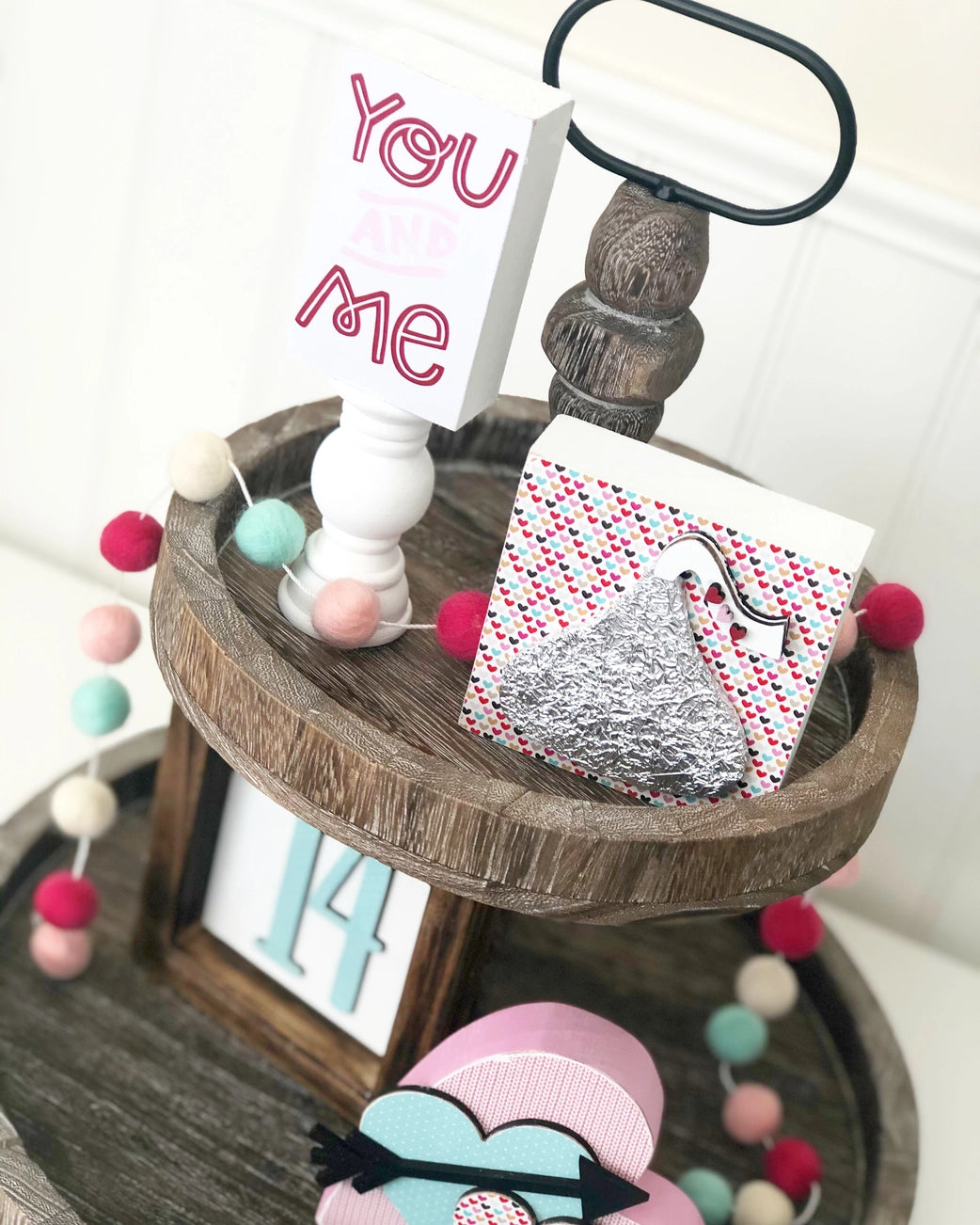 Felt Balls Garland – Valentine Colors