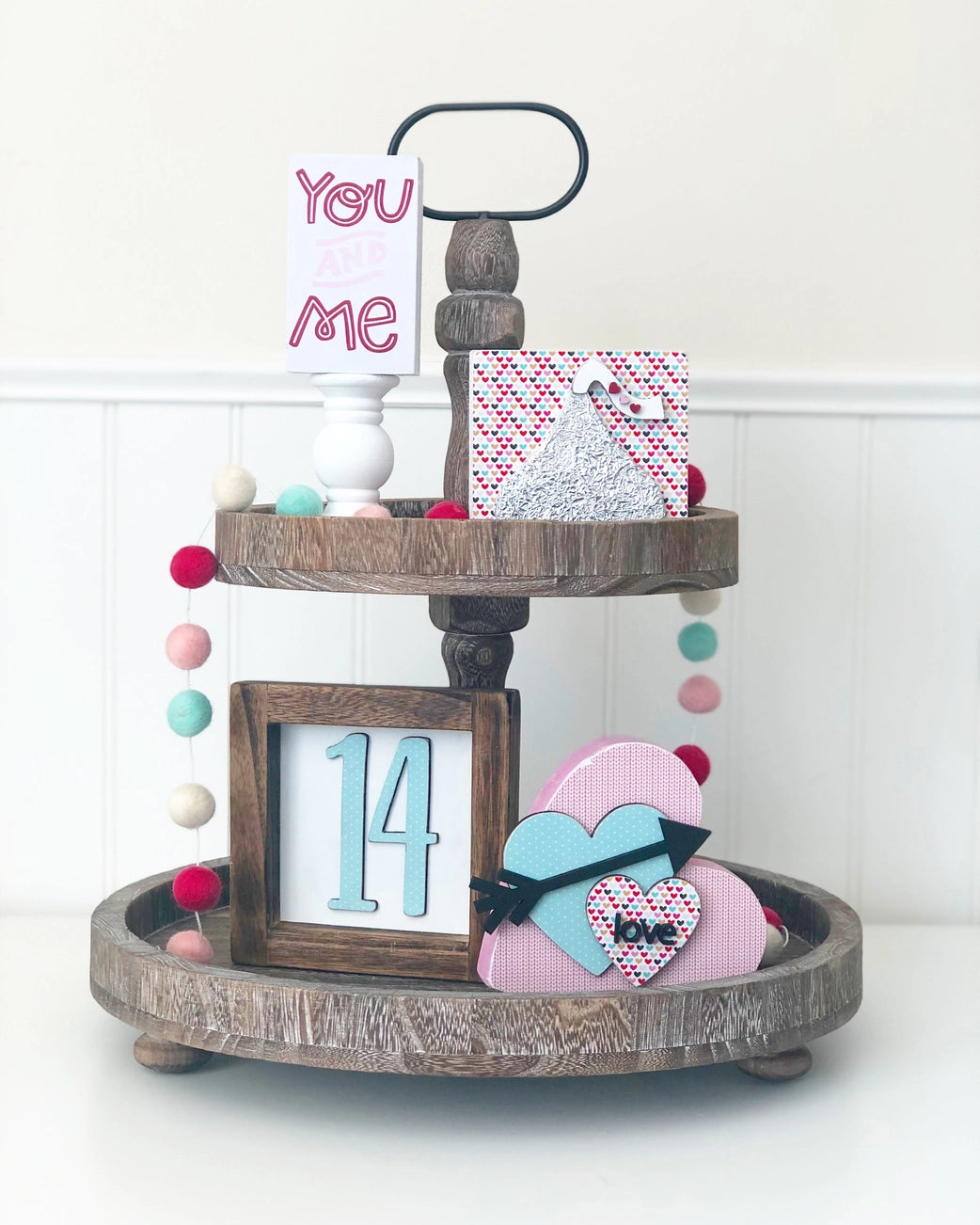 Felt Balls Garland – Valentine Colors