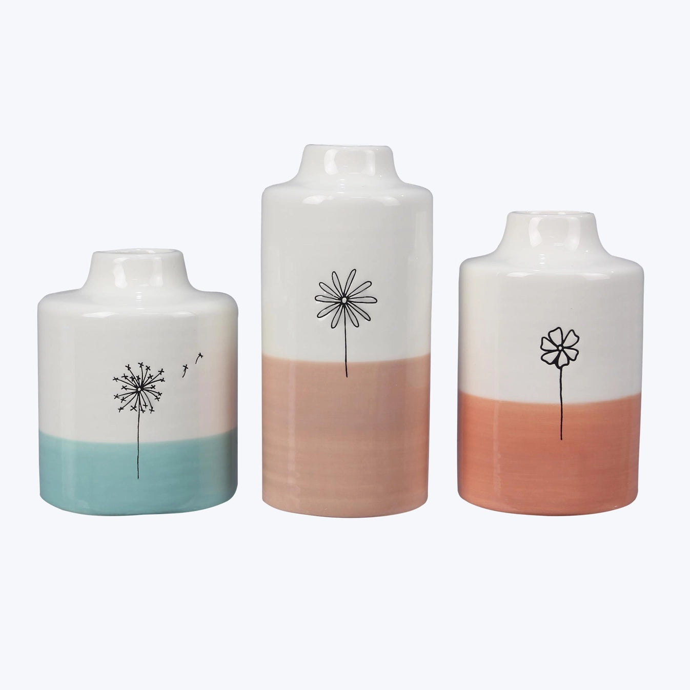 Ceramic Vases 3 Pcs/Set