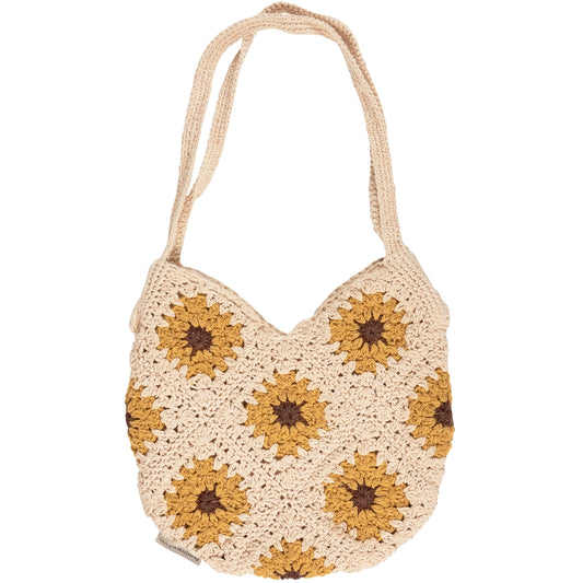 Crochet Sunflower Tote Bag