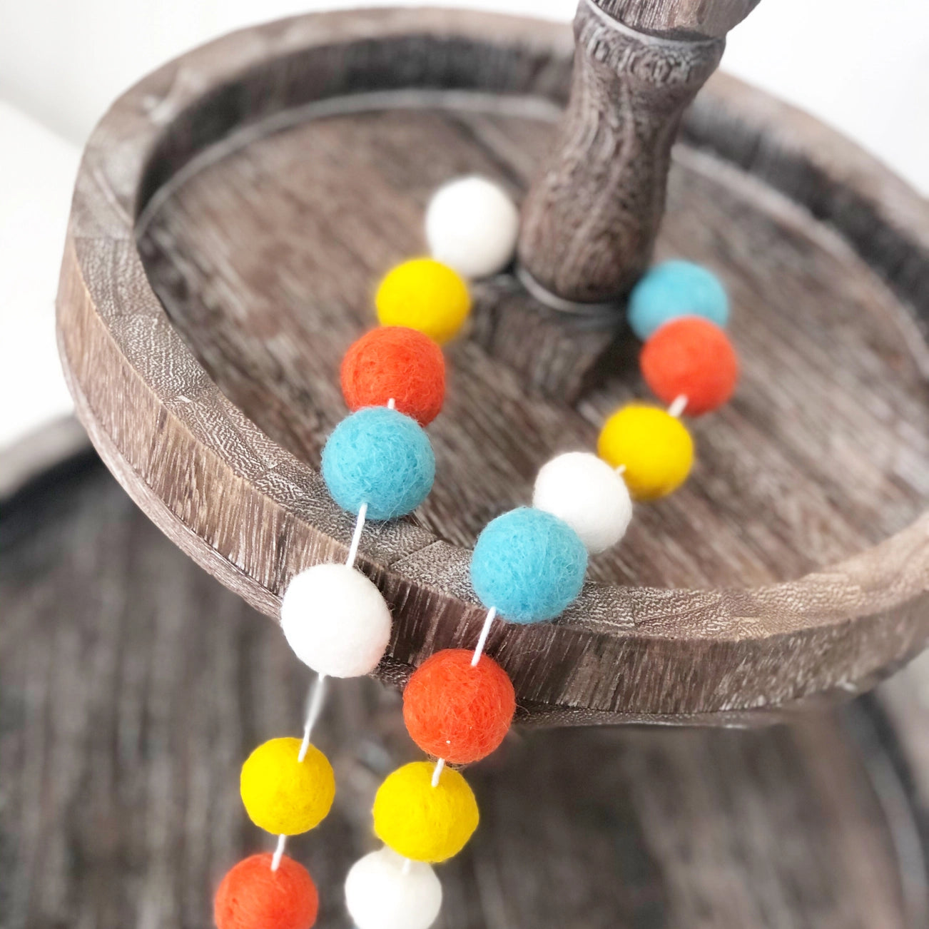 Felt Balls Garland – Summer Bright Colors