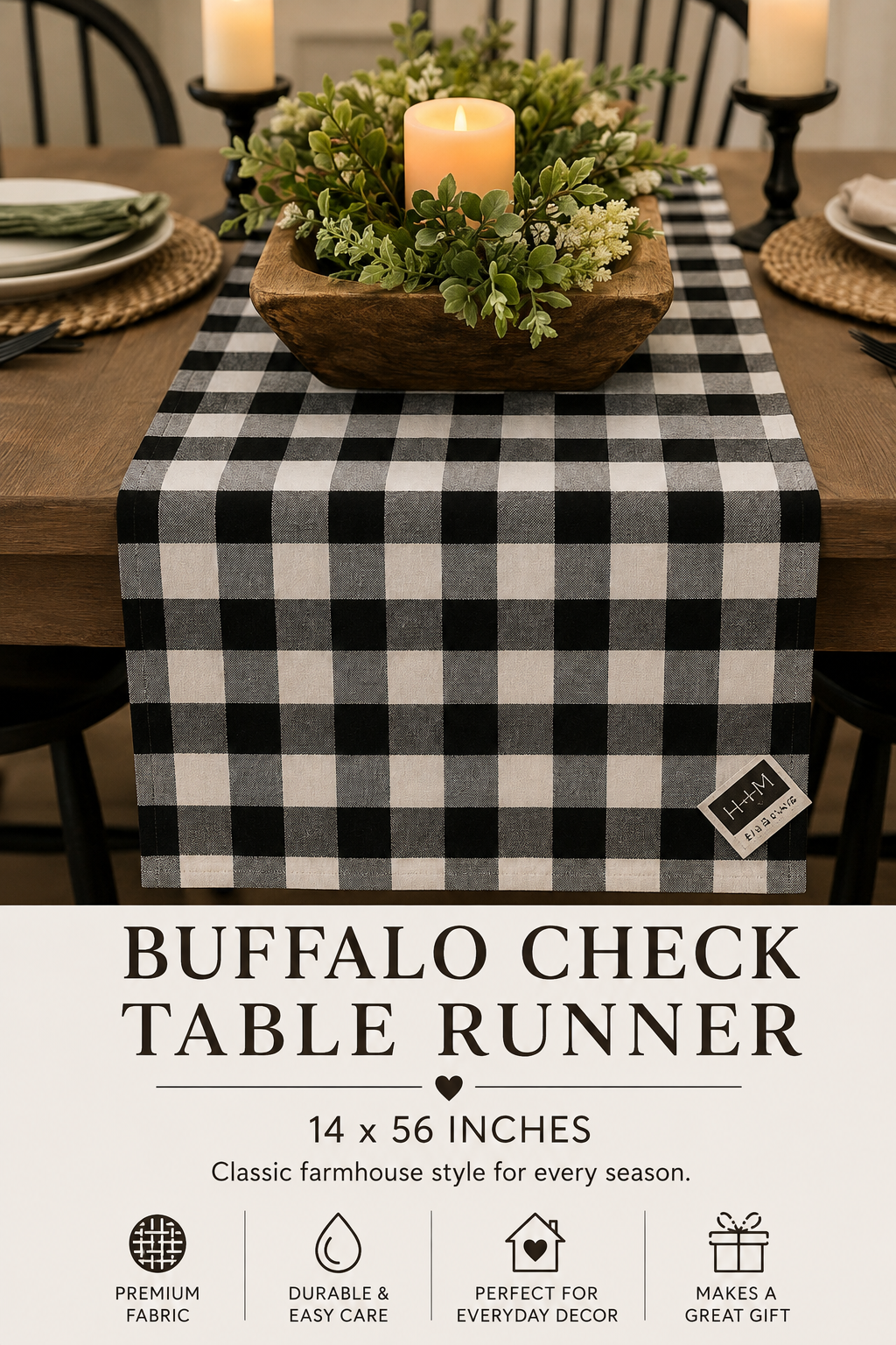 Buffalo Check Runner 14x56in