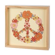 Floral Peace - Inset Box Sign