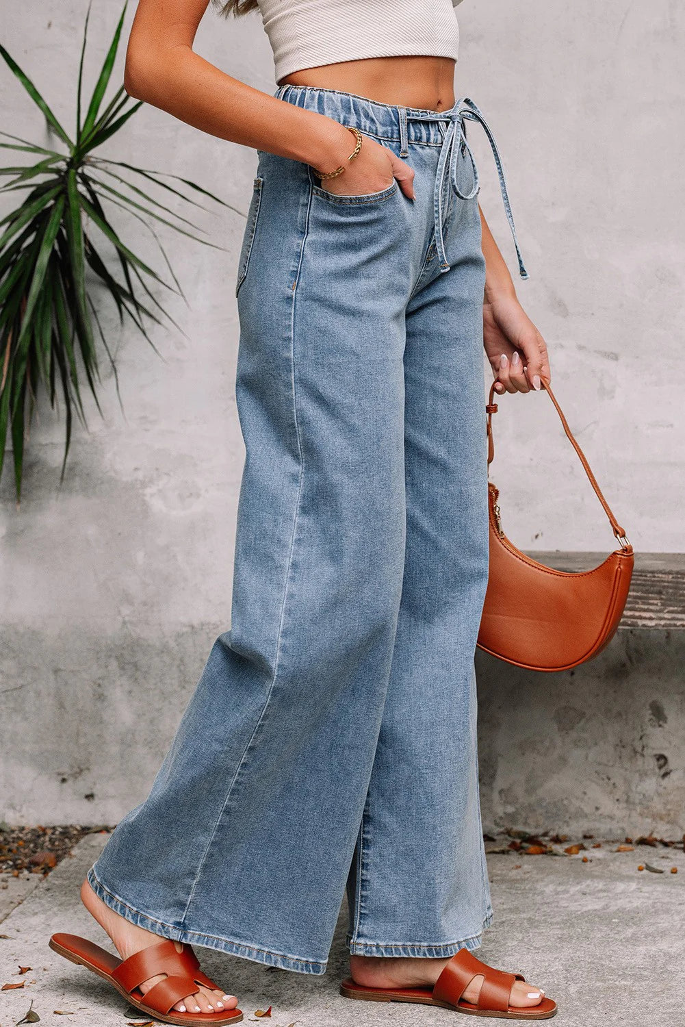 Drew Wide Leg Jeans – Dusk Blue