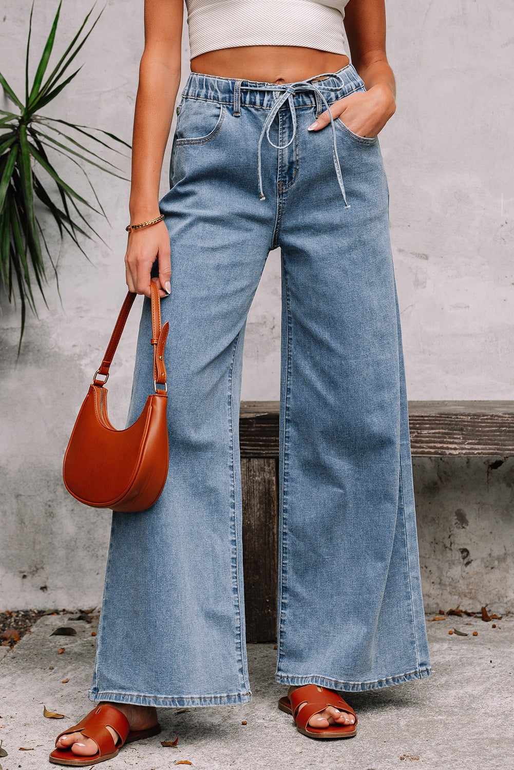 Drew Wide Leg Jeans – Dusk Blue