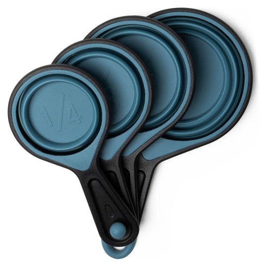 Krumbs Kitchen® Collapsible Silicone Measuring Cups - Blue