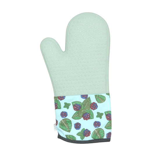 Krumbs Kitchen Farmhouse Silicone Oven Mitts - Black Berry