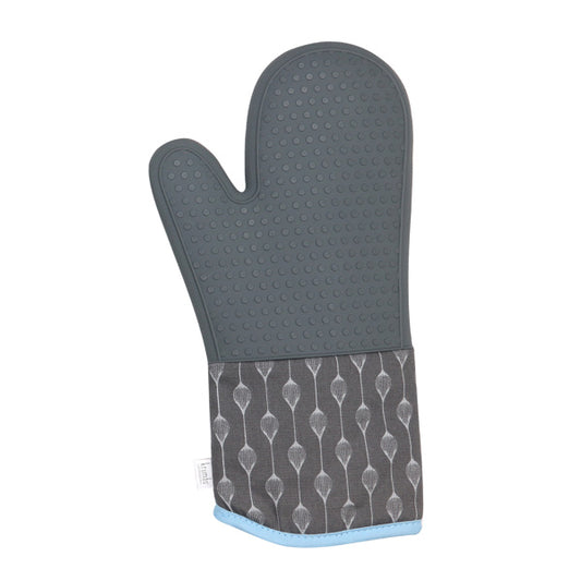 Krumbs Kitchen Farmhouse Silicone Oven Mitts - Steel Whisk