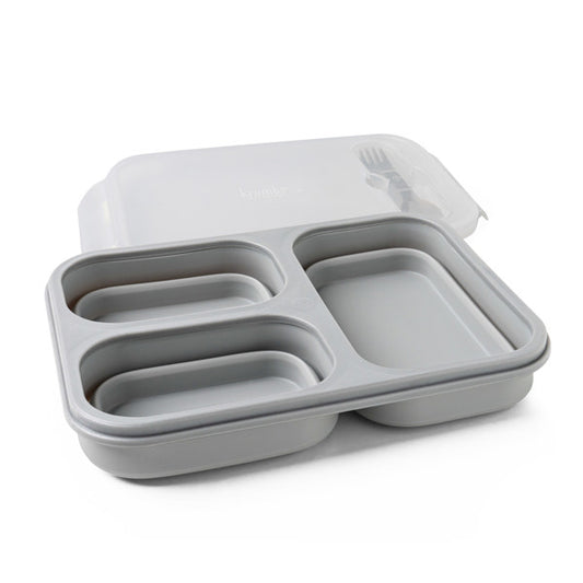Krumbs Kitchen Collapsible Silicone Meal Prep Container - Gray