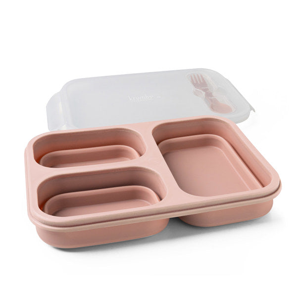Krumbs Kitchen Collapsible Silicone Meal Prep Container - Pink