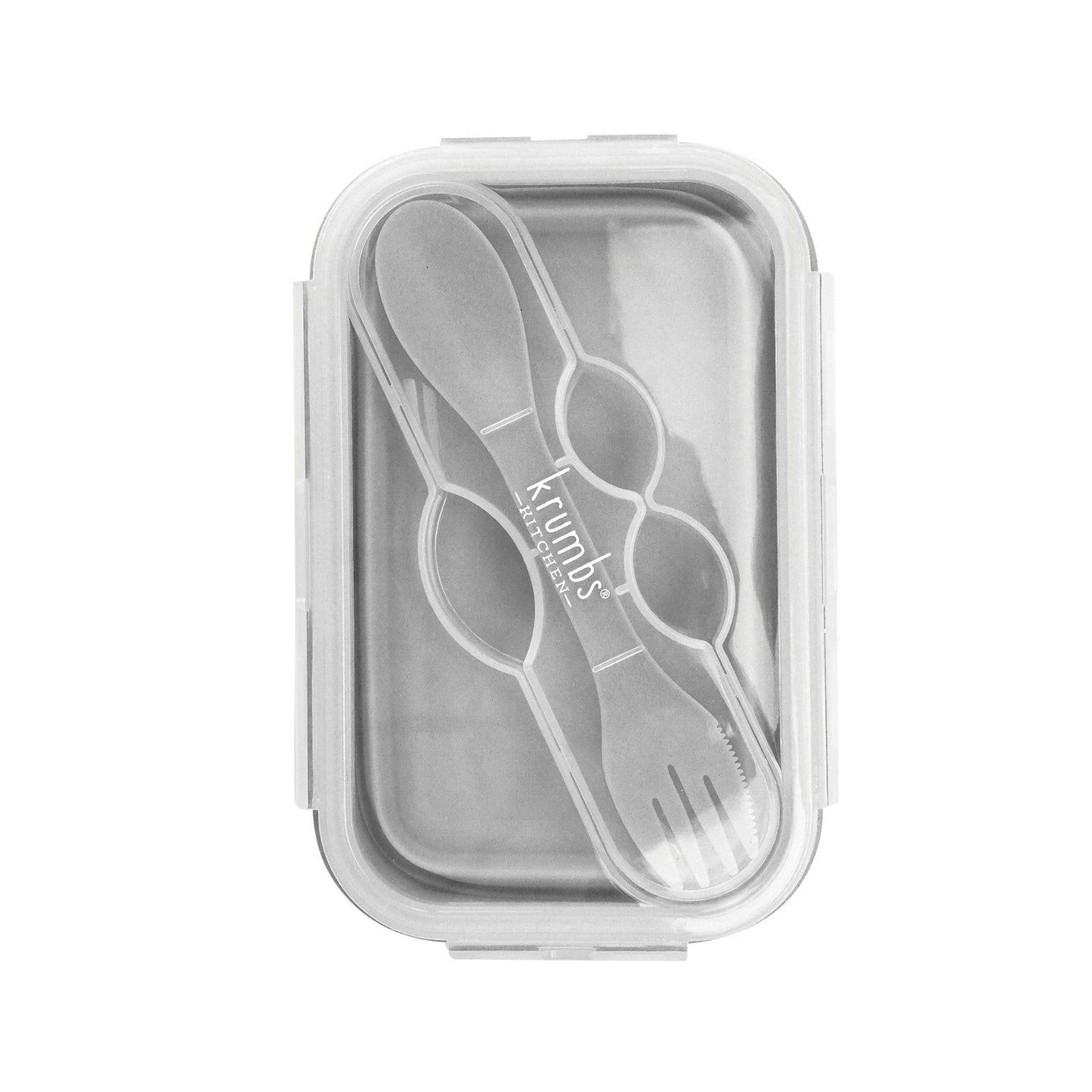 Krumbs Kitchen® Collapsible Silicone Lunch Container - Gray