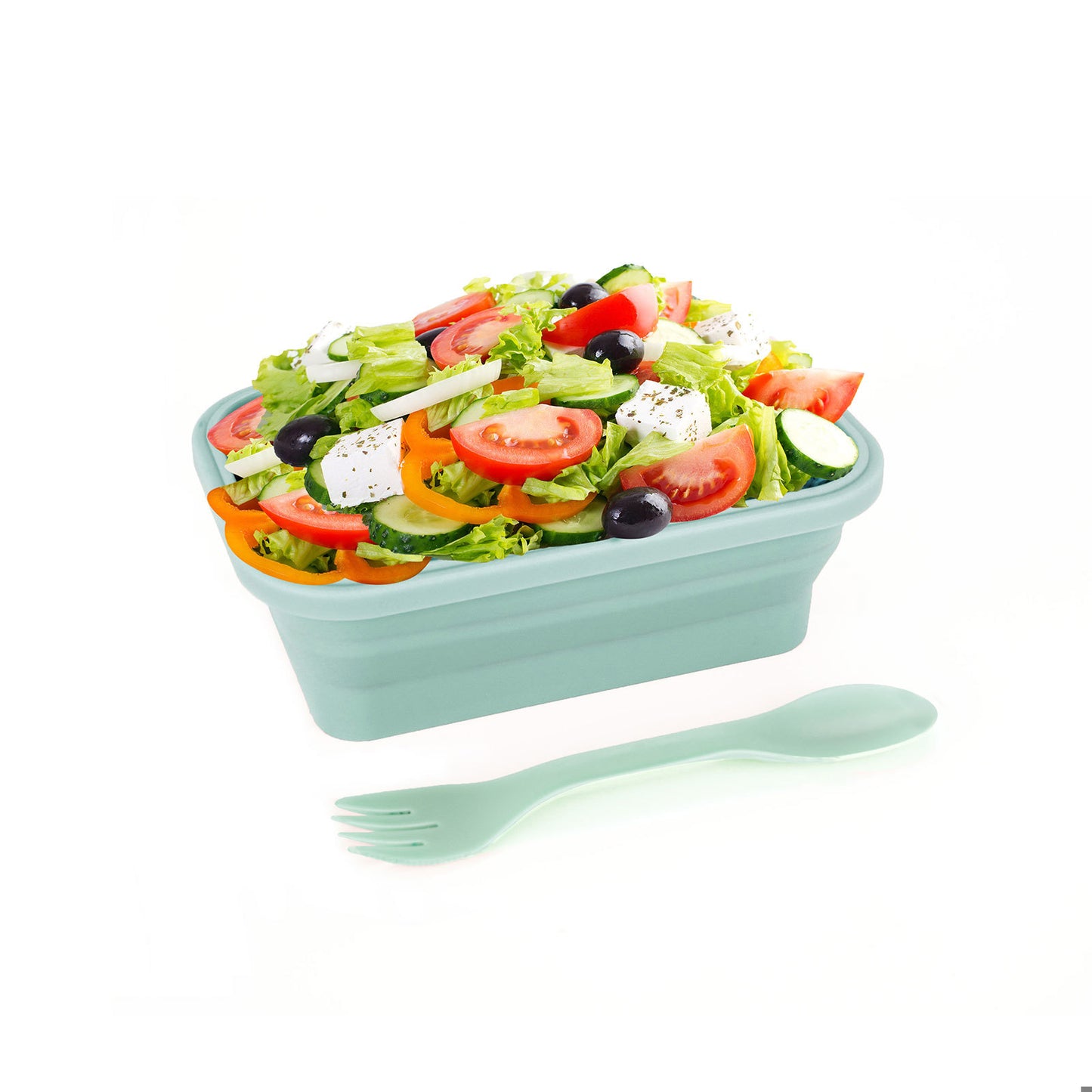 Krumbs Kitchen® Collapsible Silicone Lunch Container - Green