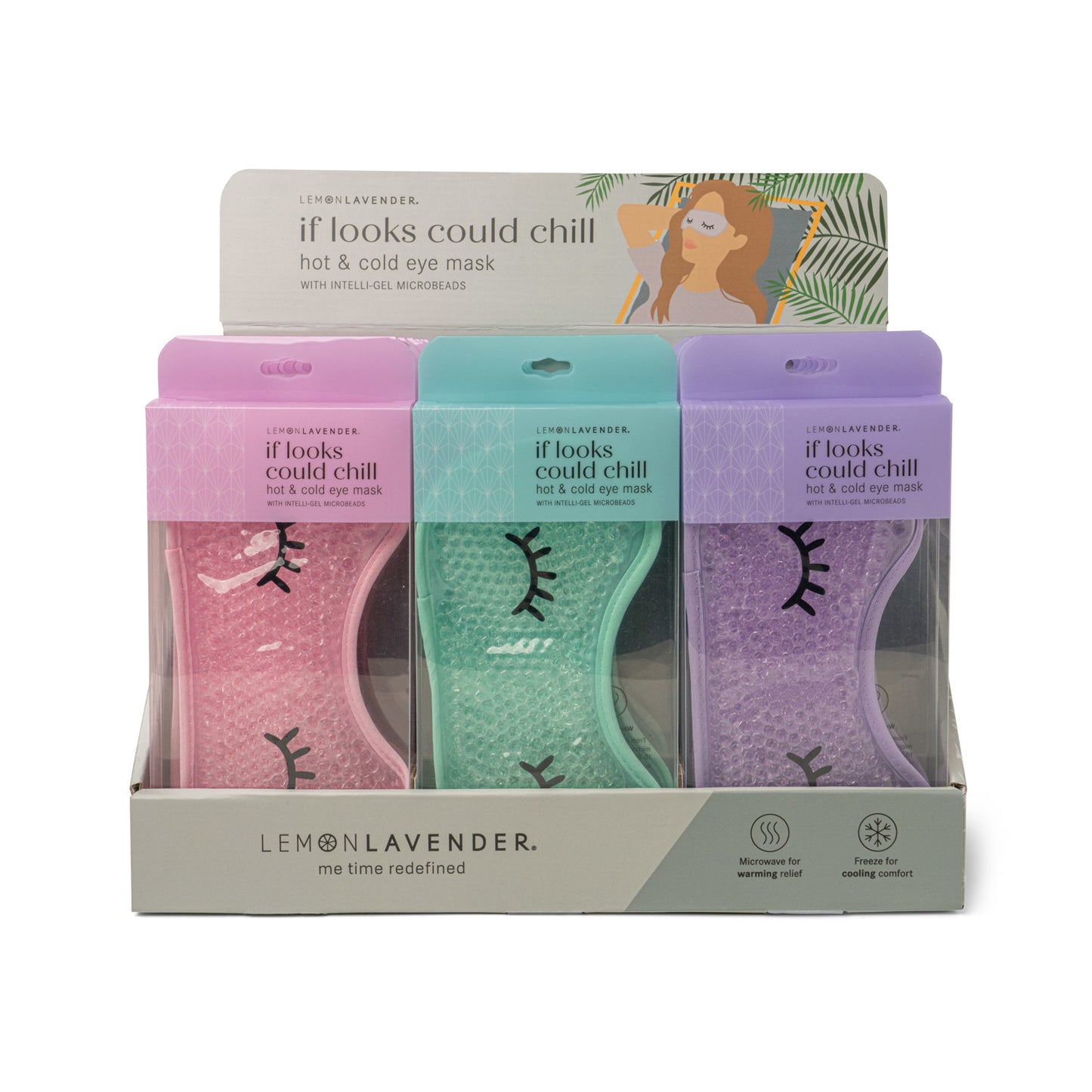 Lemon Lavender “If Looks Could Chill” Hot & Cold Gel Eye Mask – Reusable Relief Mask